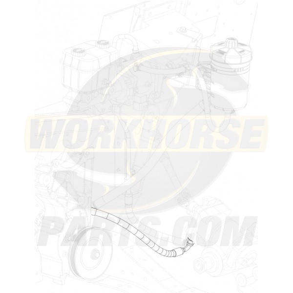 W0012396  -  Hose Asm - Pump To Steering Gear (~20")